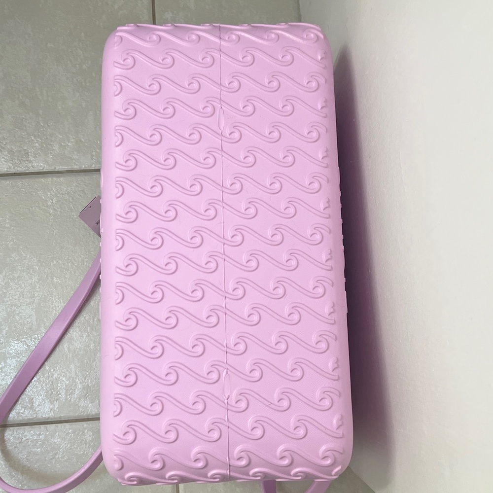 SIMPLY SOUTHERN SOLID ALLIUM PINK BEACH WATERPROOF WASHABLE LARGE TOTE BAG, NWT - Picture 6 of 13